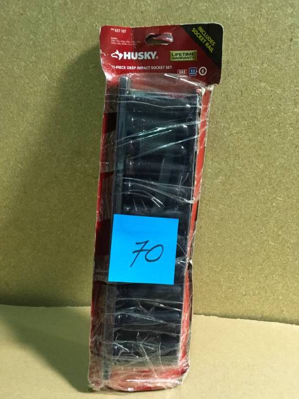 Husky 12 in. Drive Deep SAE Impact Socket Set (11-Piece)  in like new condition