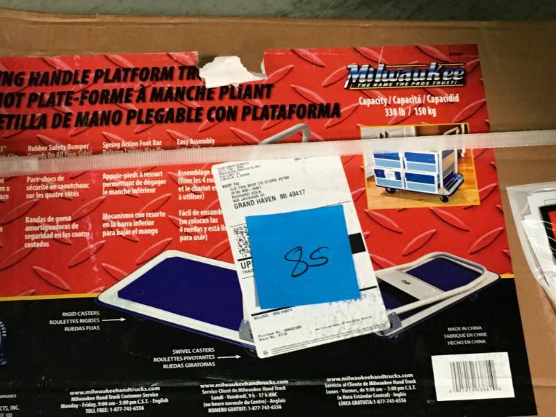Milwaukee Folding Handle Platform Cart  in like new condition