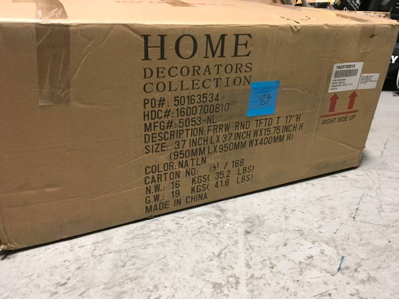 Home Decorators Collection Farrow NATLN Accent Ottoman  in like new condition