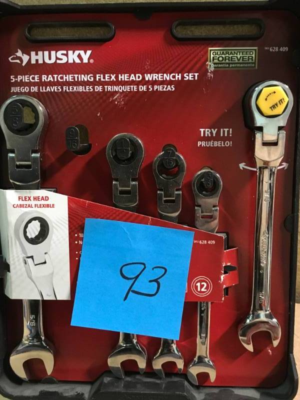 Husky SAE Flex Ratcheting Combination Wrench Set (5-Piece)  in like new condition