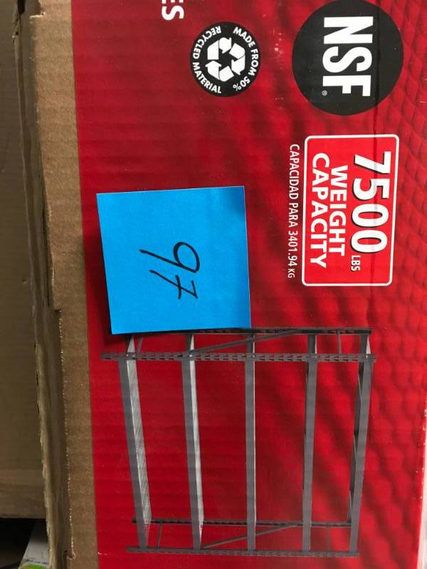 Husky 90 in. H x 90 in. W x 24 in. D 5 Shelf Welded Steel Shelving Unit with Wire Deck in Black not used