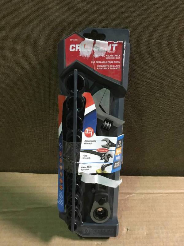 lot 10 image: Crescent 38 in. Drive Pass-Thru Adjustable Wrench Set (11-Piece)  in like new condition