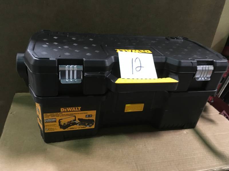 lot 12 image: DEWALT 24 in. 2-in-1 Tote with Removable Power Tool Case  in like new condition