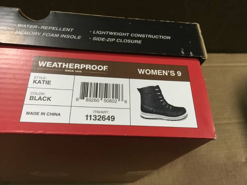 lot 15 image: Sorel Womens Joan Of Arctic Boots 8 MED Waterproof NL2429 BLK.STONE not used