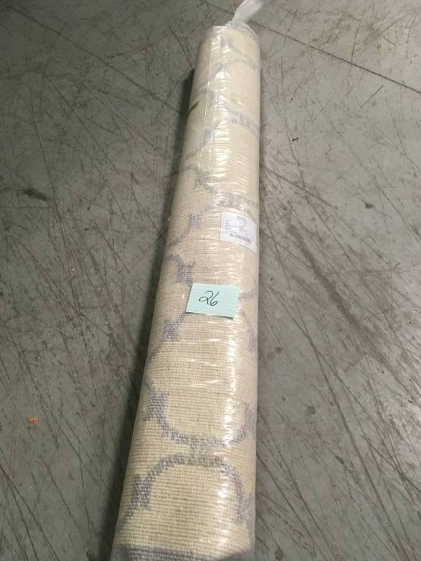 lot 26 image: Home Decorators Collection Downe IvoryGrey 5 ft. x 8 ft. Area Rug not used