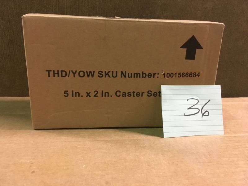 lot 36 image: Husky 5 in. Black PP Caster Kit  in like new condition