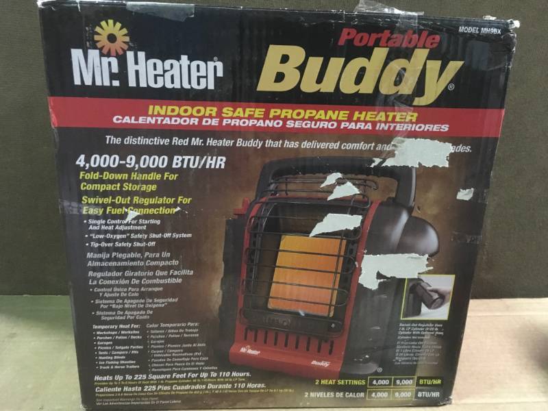 lot 59 image: Mr. Heater 9,000 BTU Radiant Propane Heater  in like new condition