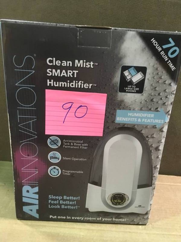 lot 90 image: Air Innovations 1.4 Gal. Cool Mist Digital Humidifier for Large Rooms Up To 400 sq. ft.  in like new condition