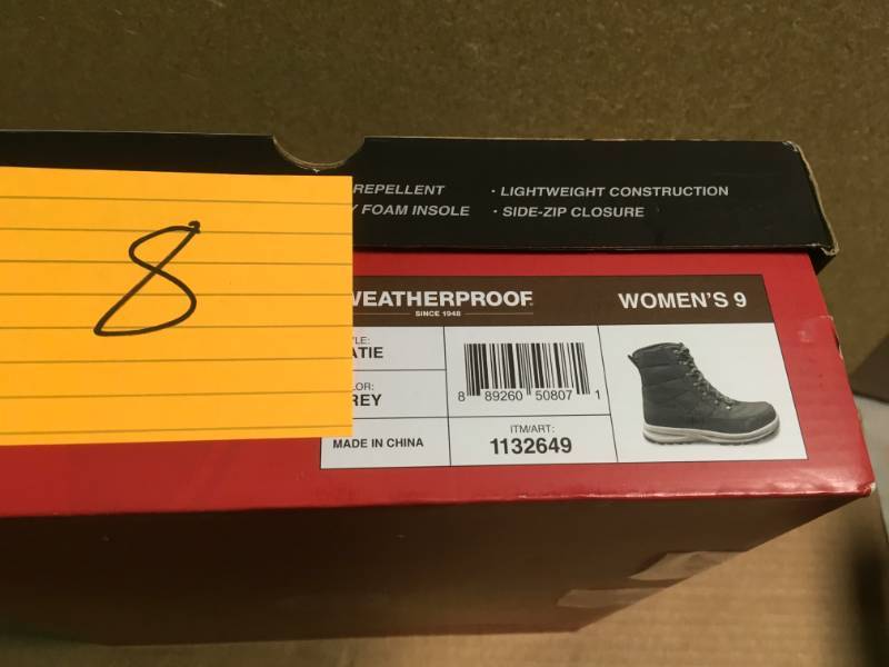 Womens Weatherproof Katie Sneaker BootS Size 9 Grey not used