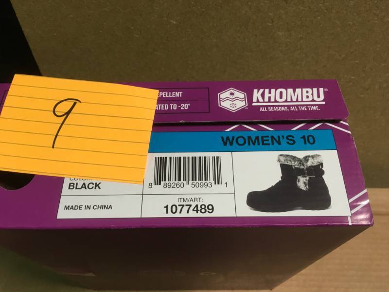 Khombu Womens Lindsey All Weather Boot, Black, Size 10 not used