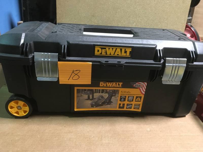 DEWALT 28 in. 12 Gal. Mobile Tool Box  in like new condition