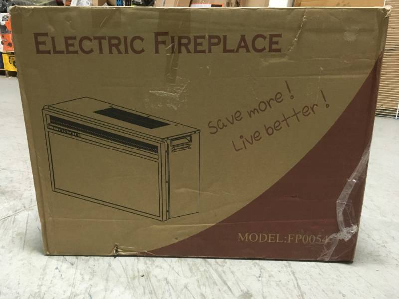 AKDY 23 in. Freestanding Electric Fireplace Insert Heater in Black with Tempered Glass  in like new condition