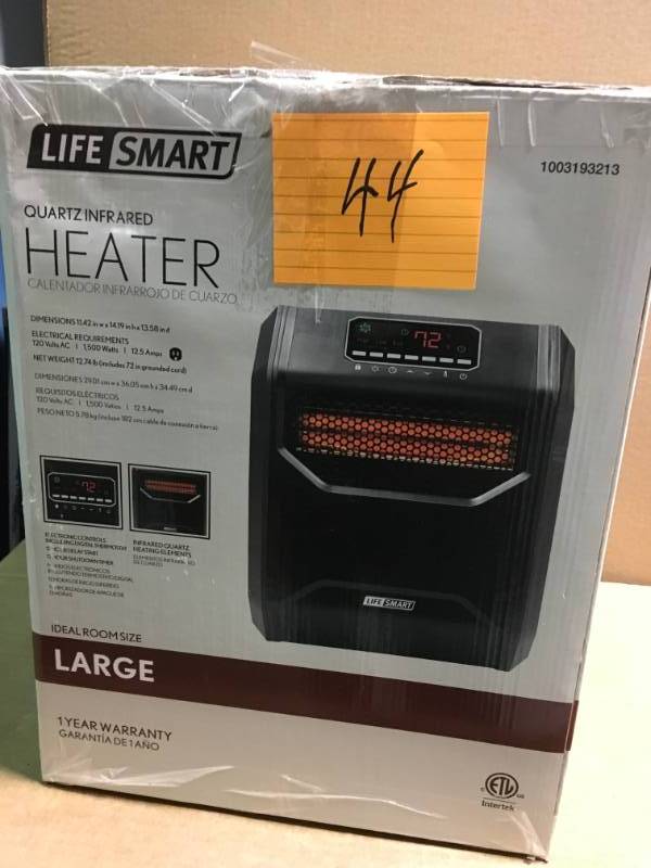 Lifesmart Life Zone Series 1500-Watt 6-Element Quartz Infrared Heater with Metal Cabinet  in like new condition