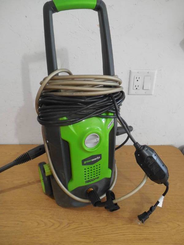 lot 24 image: Greenworks 1600-PSI 1.2-Gallon-GPM Cold Water Electric Pressure Washer