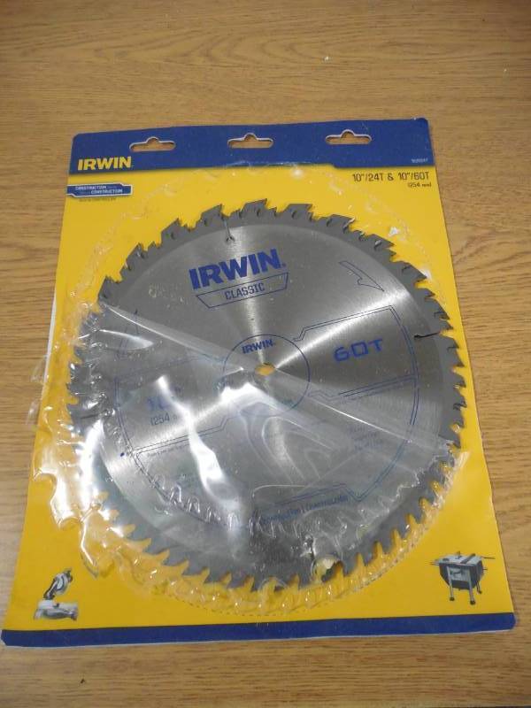 lot 70 image: IRWIN Classic 10-in Set-Tooth Carbide Circular Saw Blade Set