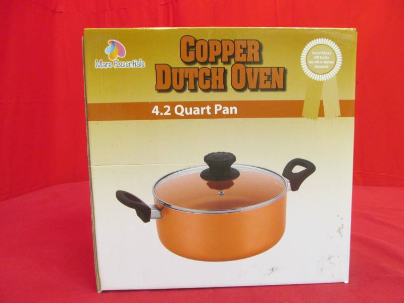 lot 48 image: Copper Dutch oven