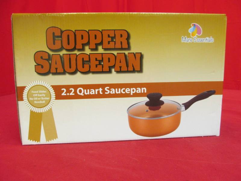 lot 49 image: copper saucepan