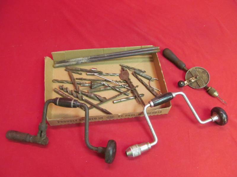 lot 133 image: vintage hand drills