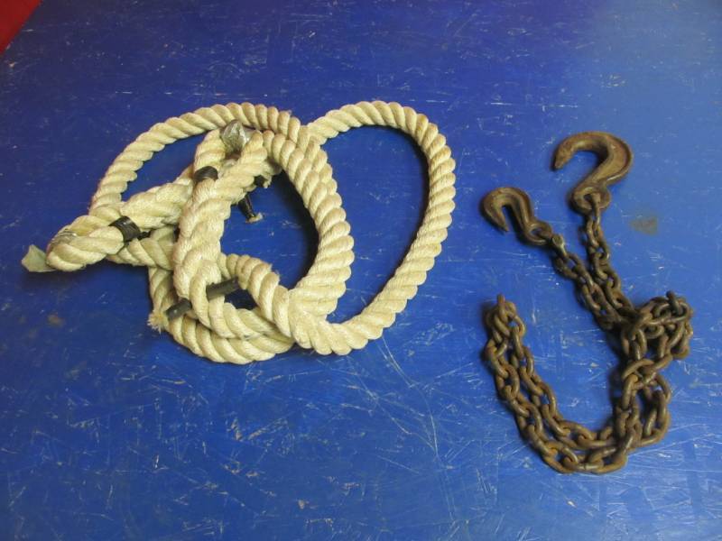 lot 373 image: tow rope ,log chain