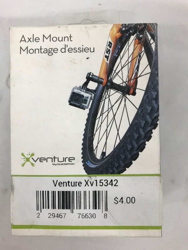 Action Camera Axle Mount (Works for Go Pro)