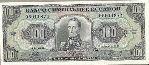 Ecuador P-123Aa Unc. Banknote