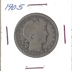1905 Barber Half Dollar