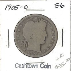 1905-O Barber Half Dollar