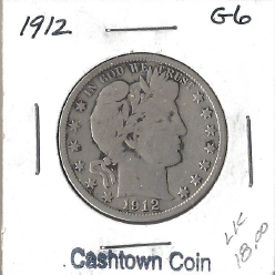 1912 Barber Half Dollar