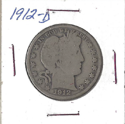 1912-D Barber Half Dollar