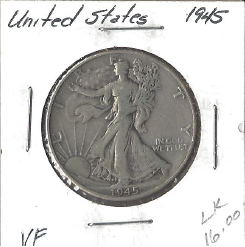 1945 Walking Liberty Half Dollar