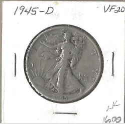 1945-D Walking Liberty Half Dollar
