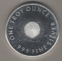 One Troy Ounce .999 Fine Silver - Eagle Sunshine Mint Silver Round