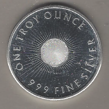 One Troy Ounce .999 Fine Silver - Eagle Sunshine Mint Silver Round