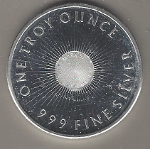 One Troy Ounce .999 Fine Silver - Eagle Sunshine Mint Silver Round