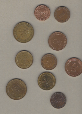 10 Different German Coins