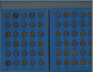 Collection of 51 Lincoln WheatsMemorial Cents