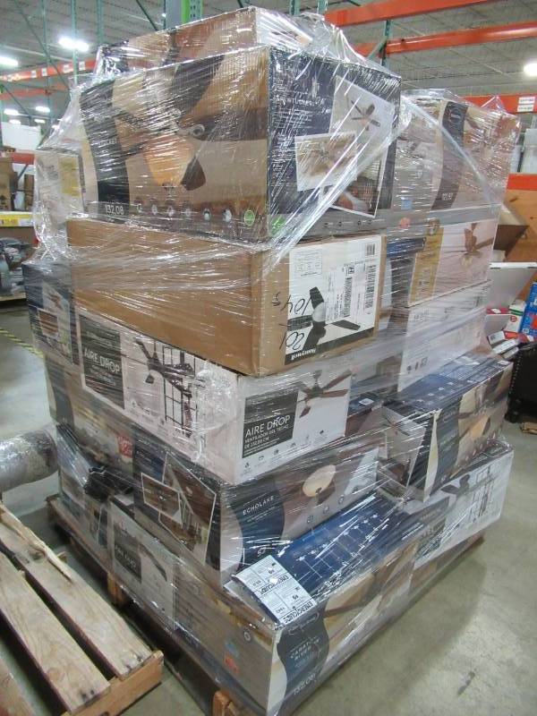 lot 42 image: WHOLESALE MIXED PALLET OF RETURNS - CEILING FANS