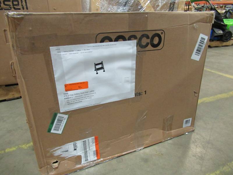 lot 111 image: Cosco 6 ft. 2-Step Rolling Steel Step Ladder, 11824GGB1