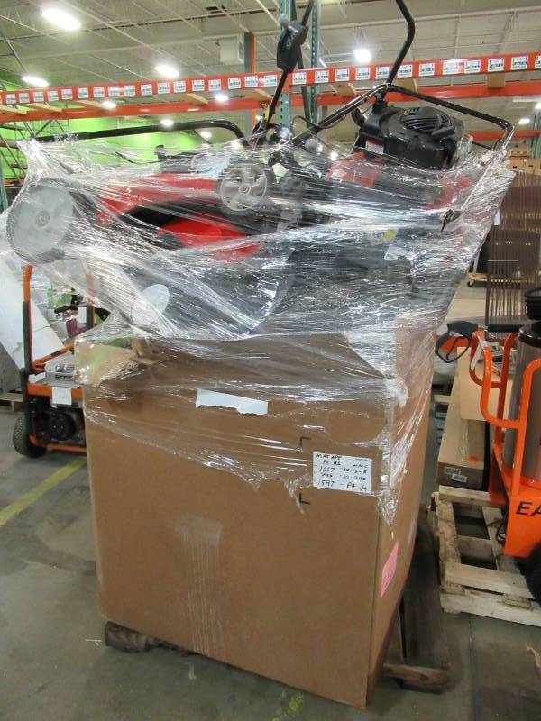 lot 138 image: WHOLESALE MIXED PALLET OF RETURNS - SNOWBLOWERS AND LAWNMOWERS