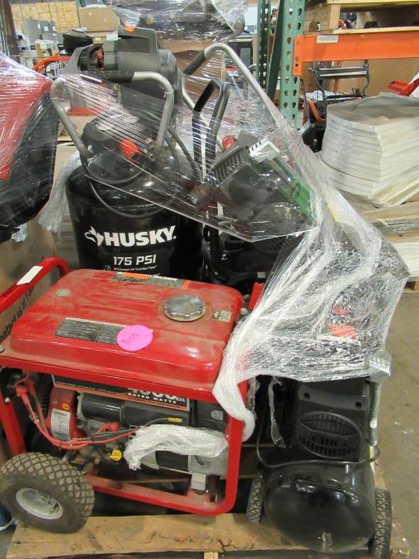 lot 155 image: WHOLESALE MIXED PALLET OF RETURNS - GENERATORS AND COMPRESSORS