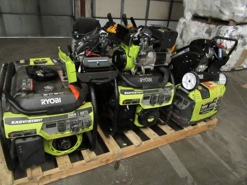 lot 156 image: WHOLESALE MIXED PALLET OF RETURNS - GENERATORS AND SNOW BLOWERS