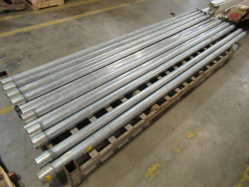 lot 166 image: 3 Pieces of Aluminum 1 12 X 10 And 9 Pieces of Galvite Rigid Metal 2 12 X 10 Electrical Conduit