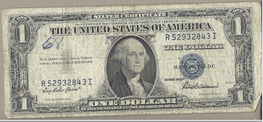 1935 F $1 Silver Certificate