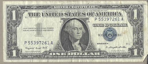1957 A $1 Silver Certificate