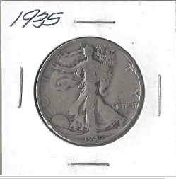 1935 Walking Liberty Half Dollar