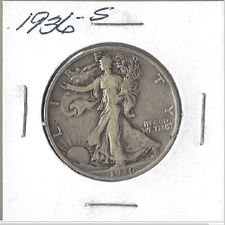 1936-S Walking Liberty Half Dollar