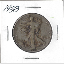 1938 Walking Liberty Half Dollar