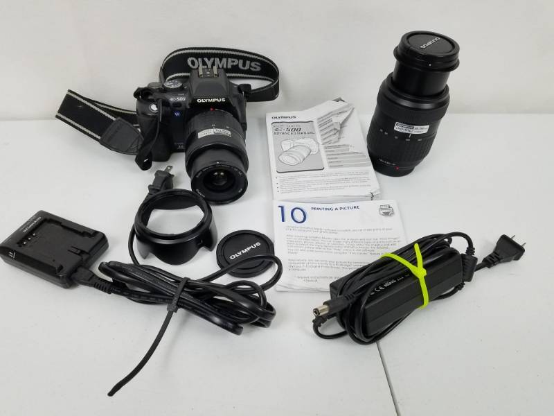 lot 4 image: Olympus EVOLT E-500 8.0MP Digital SLR Camera w14-45mm & 40-150mm Lenses