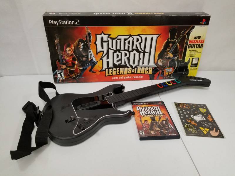 lot 6 image: Play station 2 Guitar Hero III Legends of Rock
