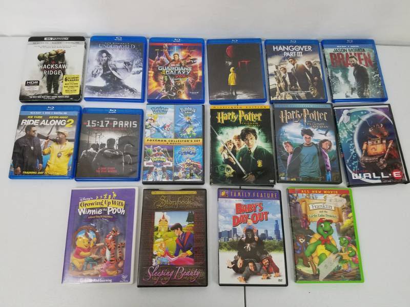 lot 16 image: Lot of 8 Blue Ray DVD & 8 Regular DVD